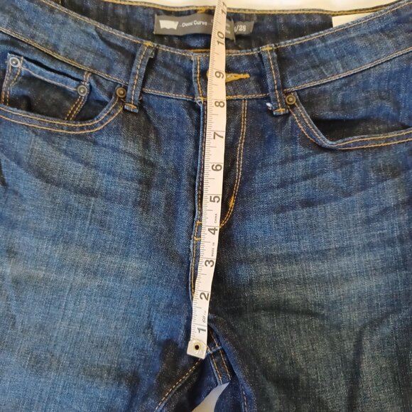 Levi's Jeans Demi Curve Classic Rise Boot Dark Wash Stretch Midrise Size 28x32 - Picture 12 of 13